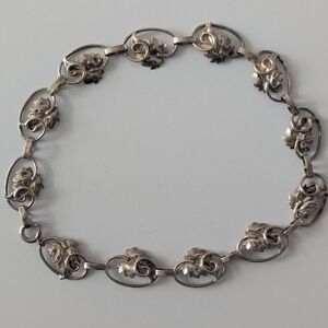 Vintage Danescraft Sterling Silver Leaf Choker